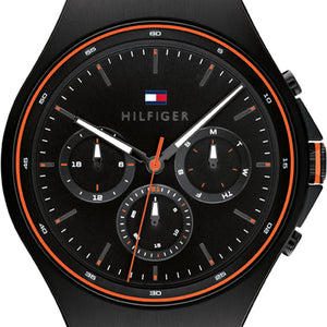 Tommy Hilfiger Justin Black Dial Black Rubber Strap Watch For Men - 1792056 Buy Now By Tommy Hilfiger