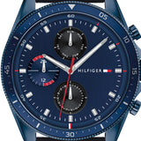 Tommy Hilfiger Parker Chronograph Quartz Blue Dial Blue Leather Strap Watch For Men - 1791839 Buy Now By Tommy Hilfiger