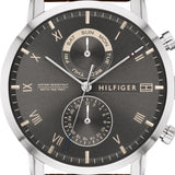 Tommy Hilfiger Kane Grey Dial Brown Leather Strap Watch for Men - 1710398 Buy Now By Tommy Hilfiger