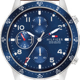 Tommy Hilfiger Jimmy Chronograph Quartz Blue Dial Brown Leather Strap Watch For Men - 1791946 Buy Now By Tommy Hilfiger