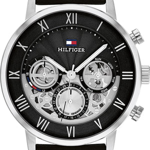 Tommy Hilfiger Legend Chronograph Black Dial Black Leather Strap Watch For Men - 1710565 Buy Now By Tommy Hilfiger