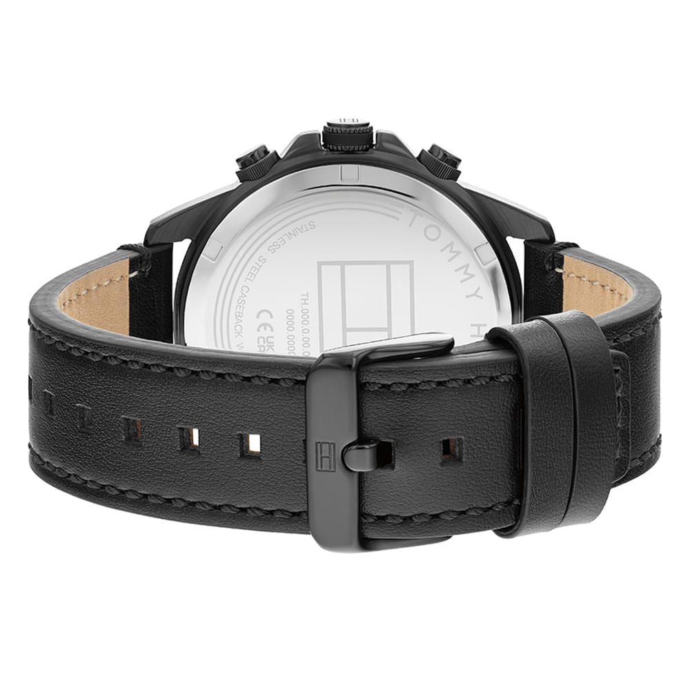 Tommy Hilfiger Lars Chronograph Black Dial Black Leather Strap Watch For Men - 1792062 Buy Now By Tommy Hilfiger