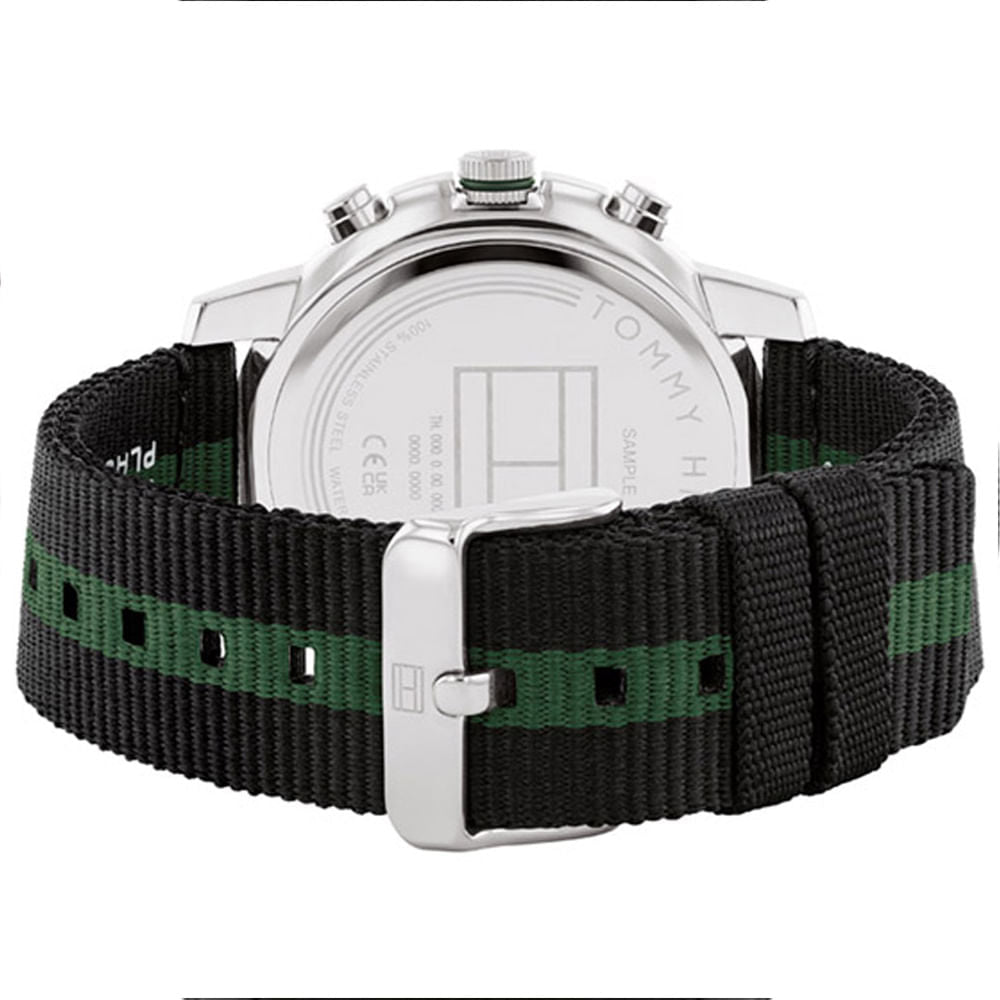 Tommy Hilfiger Troy Chronograph Green Dial Two Tone Nylon Strap Watch For Men - 1792107 Buy Now By Tommy Hilfiger