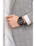 Armani Exchange Hampton Quartz Blue Dial Black Leather Strap Watch for Men - AX2411 Buy Now By Armani Exchange