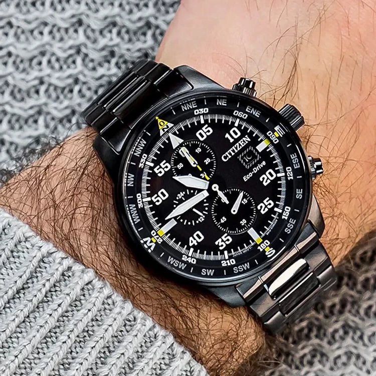 Citizen Sports Eco Drive Black Dial Black Steel Strap Watch For Men - CA0695-84E Buy Now By Citizen