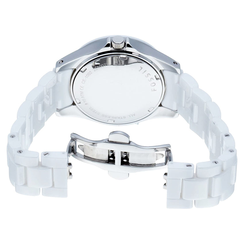Fossil Ceramic White Dial White Ceramic Strap Watch for Women - CE1002 Buy Now By Fossil