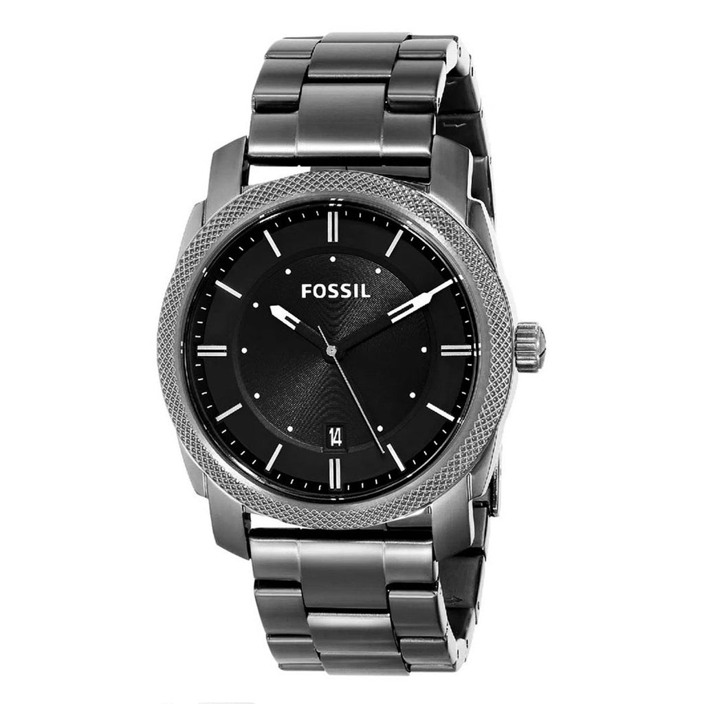 Fossil Machine Chronograph Black Dial Grey Steel Strap Watch for Men - FS4774 Buy Now By Fossil