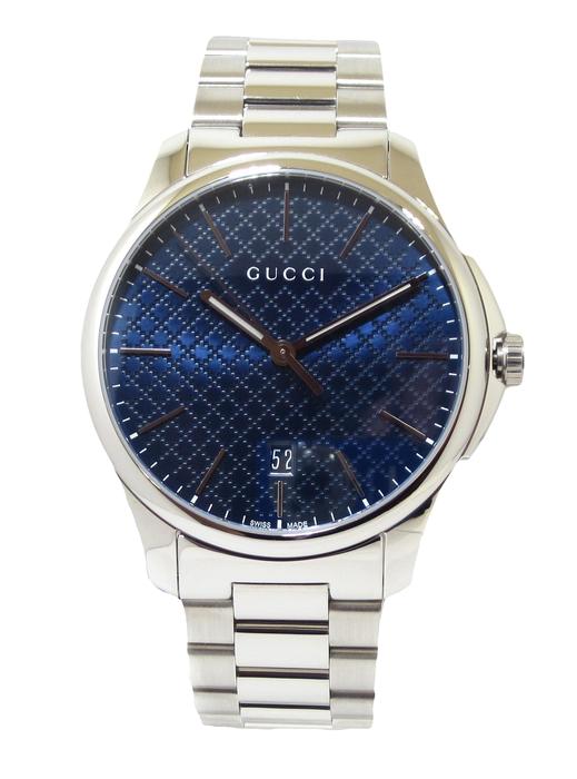 Gucci G Timeless Blue Dial Silver Steel Strap Watch For Men - YA126316 Buy Now By Gucci