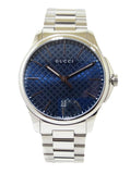 Gucci G Timeless Blue Dial Silver Steel Strap Watch For Men - YA126316 Buy Now By Gucci