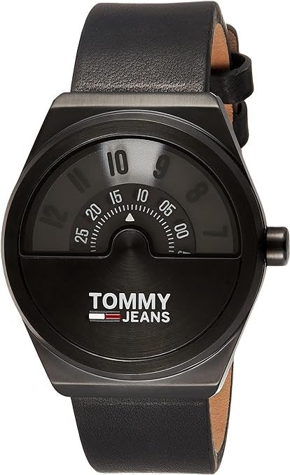 Tommy Hilfiger Monogram Pop Quartz Black Dial Black Leather Strap Watch For Men - 1791773 Buy Now By Tommy Hilfiger