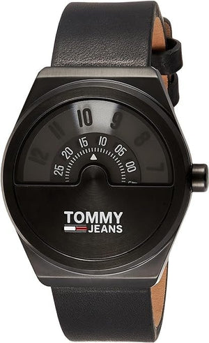 Tommy Hilfiger Monogram Pop Quartz Black Dial Black Leather Strap Watch For Men - 1791773 Buy Now By Tommy Hilfiger