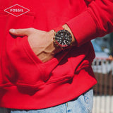 Fossil Bannon Multifunction Black Dial Red Silicone Strap Watch for Men - BQ2499 Buy Now By Fossil