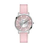 Guess Dahlia Analog Silver Dial Pink Leather Strap Watch for Women - GW0529L1 Buy Now By Guess