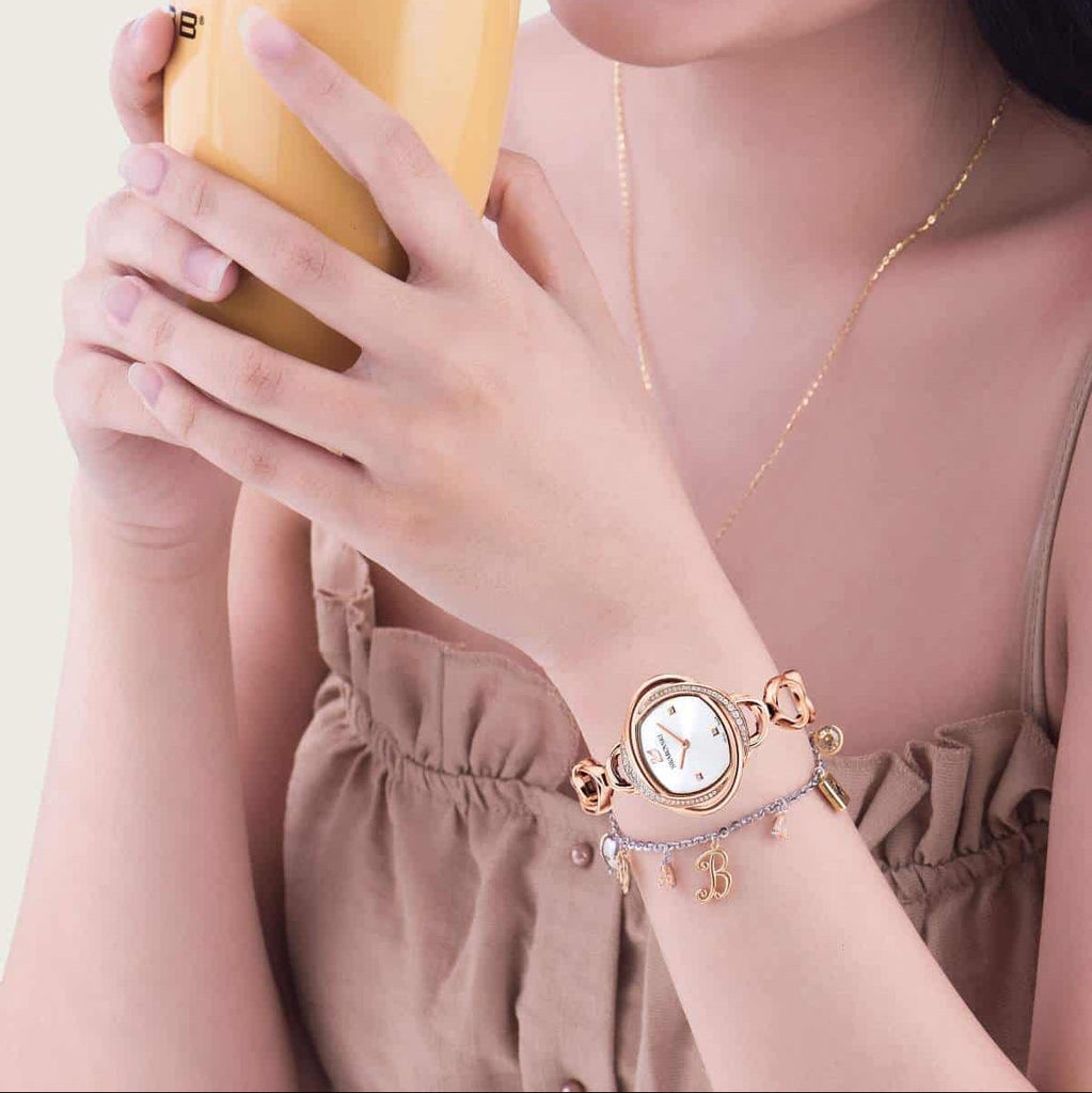 Swarovski Crystal Flower Silver Dial Rose Gold Steel Strap Watch for Women - 5547626 Buy Now By Swarovski