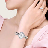 Swarovski Crystal Flower Silver Dial Silver Steel Strap Watch for Women - 5547622 Buy Now By Swarovski