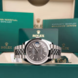 Rolex Datejust 41 Oyster Grey Dial Silver Oystersteel Bracelet Watch for Men - M126300-0008 Buy Now By Rolex