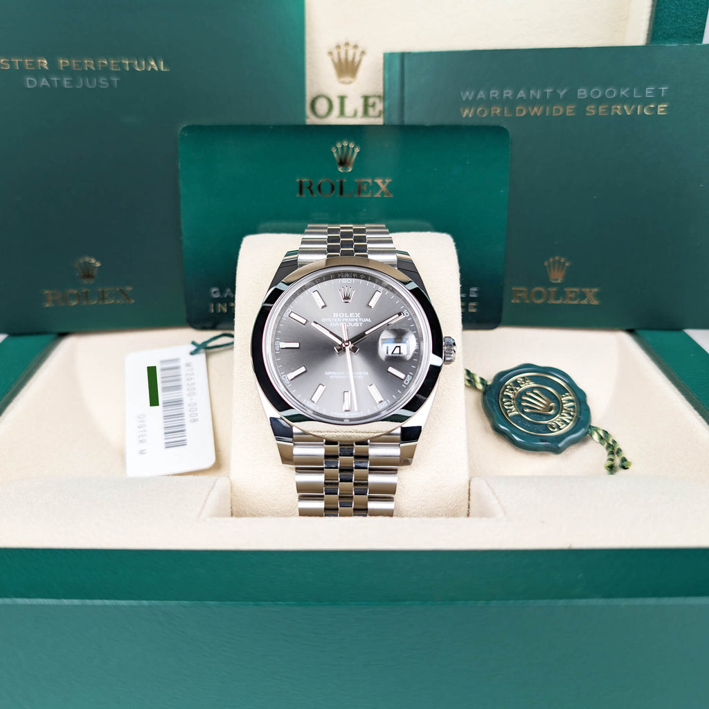 Rolex Datejust 41 Oyster Grey Dial Silver Oystersteel Bracelet Watch for Men - M126300-0008 Buy Now By Rolex