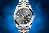 Rolex Datejust 41 Oyster Grey Dial Silver Oystersteel Bracelet Watch for Men - M126300-0008 Buy Now By Rolex