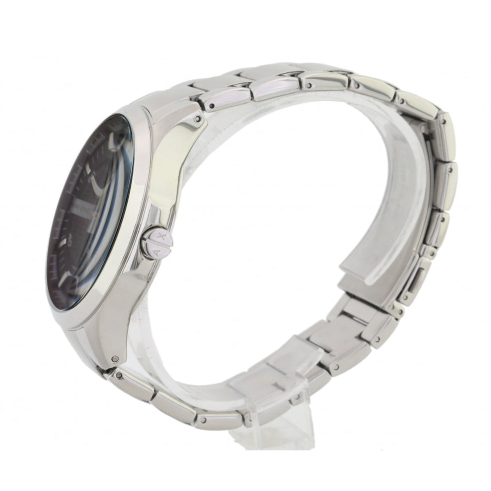 Armani Exchange Hampton Chronograph Black Dial Silver Steel Strap Watch For Men - AX2103 Buy Now By Armani Exchange