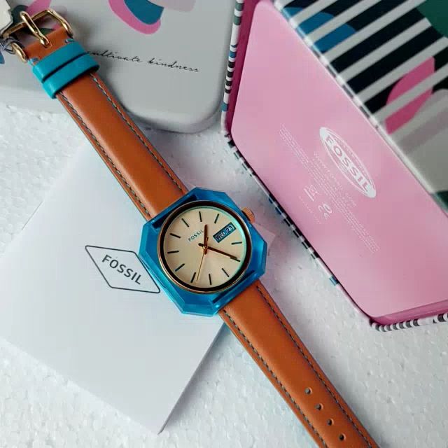 Fossil Candy White Dial Brown Leather Strap Watch for Men - ES3536 Buy Now By Fossil