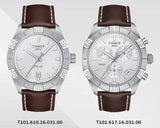 Tissot PR 100 Sport Quartz Chronograph Silver Dial Brown Leather Strap Watch For Men - T101.617.16.031.00 Buy Now By Tissot