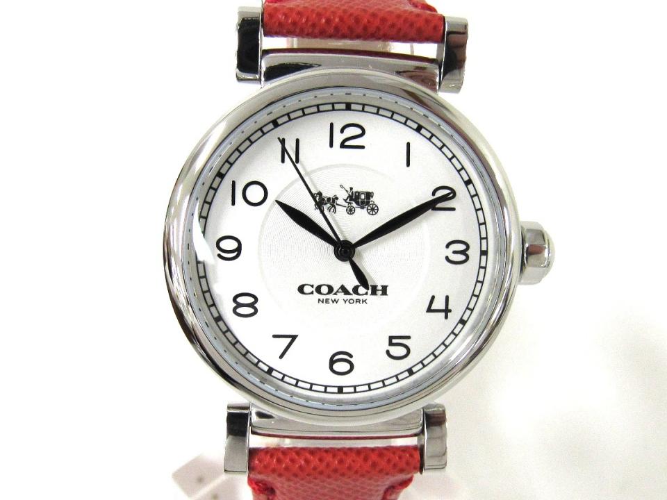 Coach Madison White Dial Red Leather Strap Watch for Women - 14502407 Buy Now By Coach