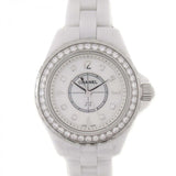 Chanel J12 Diamonds Quartz White Dial White Steel Strap Watch for Women - J12 H2572 Buy Now By Chanel