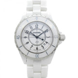 Chanel J12 Ceramic White Dial White Steel Strap Watch for Women - J12 H0968 Buy Now By Chanel