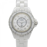 Chanel J12 Diamonds Quartz Mother of Pearl White Dial White Steel Strap Watch for Women - J12 H2570 Buy Now By Chanel