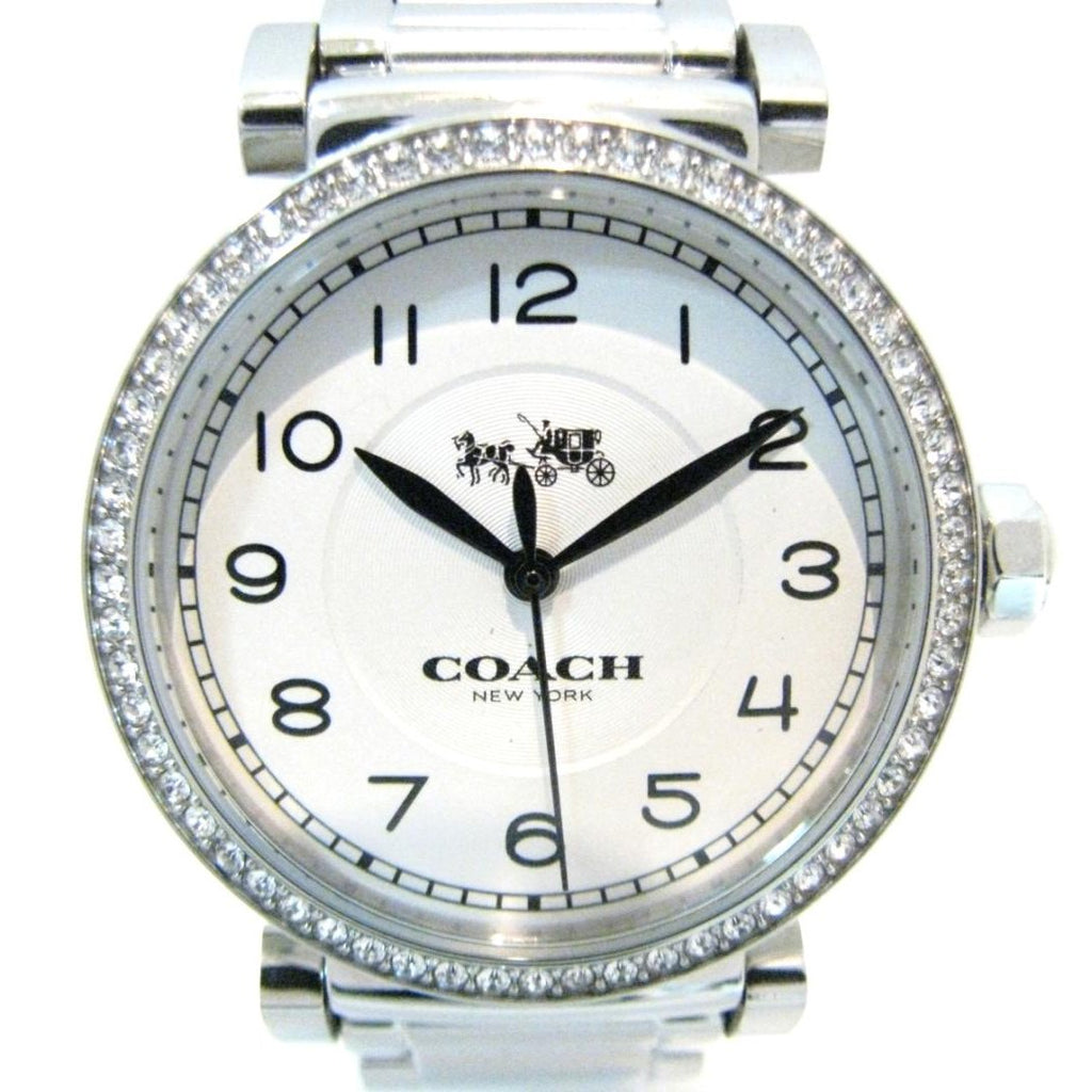 Coach Madison White Dial Silver Steel Strap Watch for Women - 14502396 Buy Now By Coach