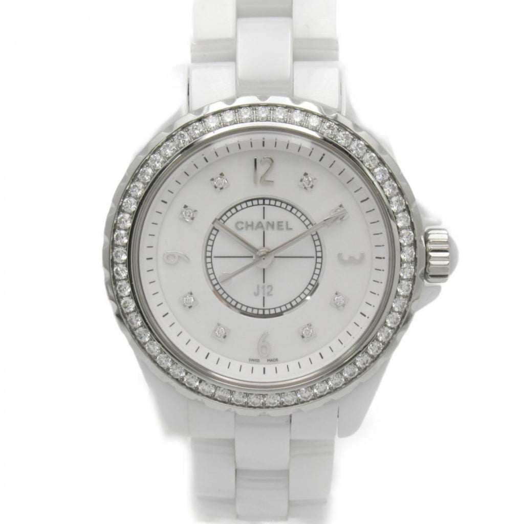 Chanel J12 Quartz Diamonds White Dial White Steel Strap Watch for Women - J12 H3110 Buy Now By Chanel