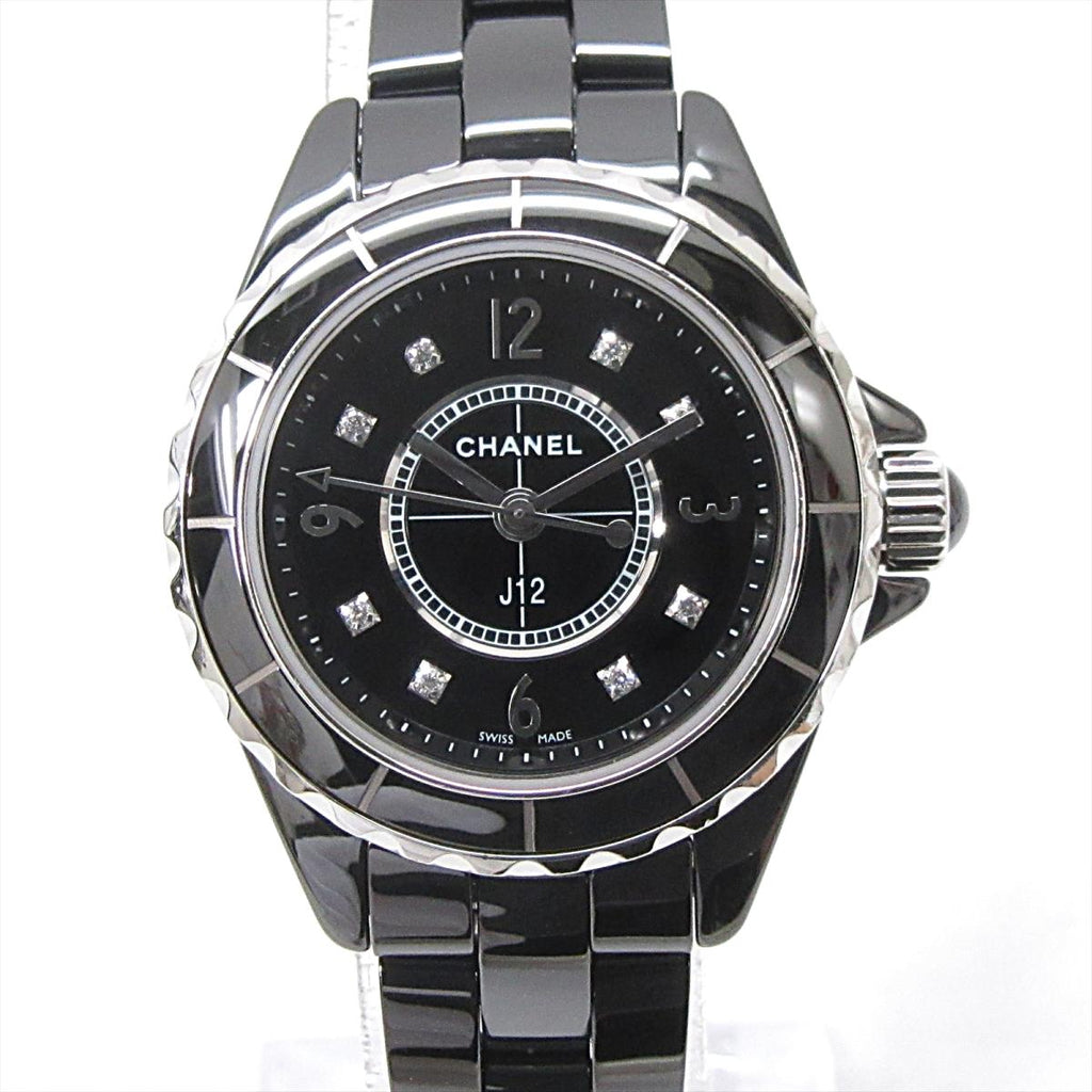 Chanel J12 Diamonds Black Dial Black Steel Strap Watch for Women - J12 H2569 Buy Now By Chanel