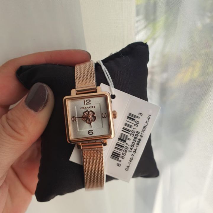 Coach Cass White Dial Rose Gold Mesh Bracelet Watch for Women - 14503698 Buy Now By Coach