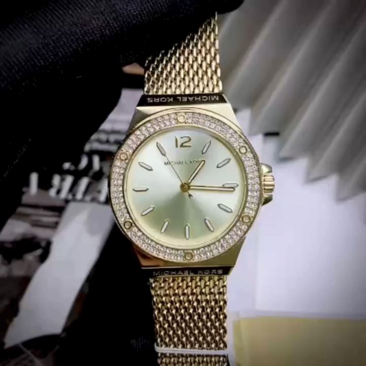 Michael Kors Lennox Three-Hand Gold Dial Gold Mesh Bracelet Watch For Women - MK7335 Buy Now By Michael Kors