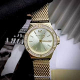 Michael Kors Lennox Three-Hand Gold Dial Gold Mesh Bracelet Watch For Women - MK7335 Buy Now By Michael Kors