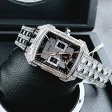 Bulova Crystal Collection Black Dial Silver Steel Strap Watch for Men - 98C108 Buy Now By Bulova