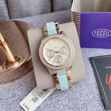 Fossil Stella Multifunction Gold Dial Two Tone Steel Strap Watch for Women - ES4757 Buy Now By Fossil