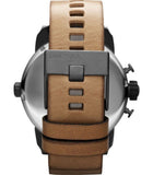 Diesel SBA Dual Time Chronograph White Dial Brown Leather Strap Watch For Men - DZ7269 Buy Now By Diesel