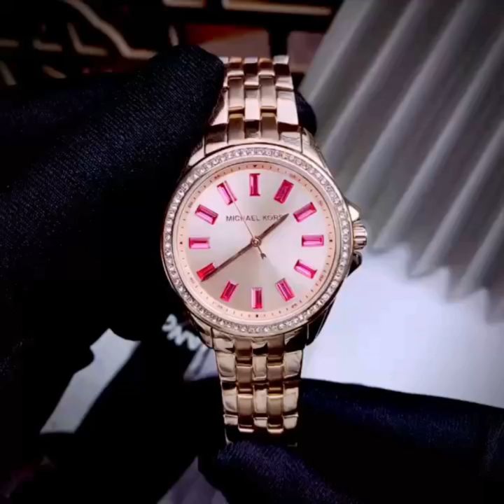 Michael Kors Mini Pilot Quartz Gold Dial Gold Steel Strap Watch For Women - MK7367 Buy Now By Michael Kors