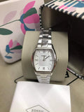 Fossil Wallace Designer Silver Dial Silver Steel Strap Watch for Women - ES3057 Buy Now By Fossil