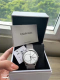 Calvin Klein Minimal White Dial Silver Mesh Bracelet Watch for Women - K3M5215X Buy Now By Calvin Klein