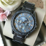Fossil Riley Quartz Blue Dial Blue Steel Strap Watch for Women - ES4294 Buy Now By Fossil