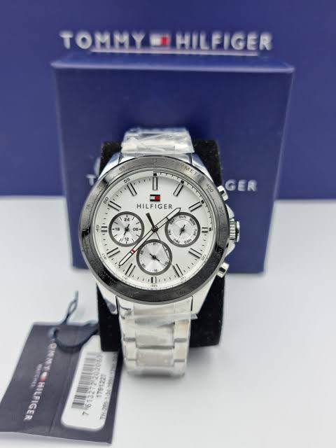 Tommy Hilfiger Hudson Chronograph White Dial Silver Steel Strap Watch For Men - 1791227 Buy Now By Tommy Hilfiger