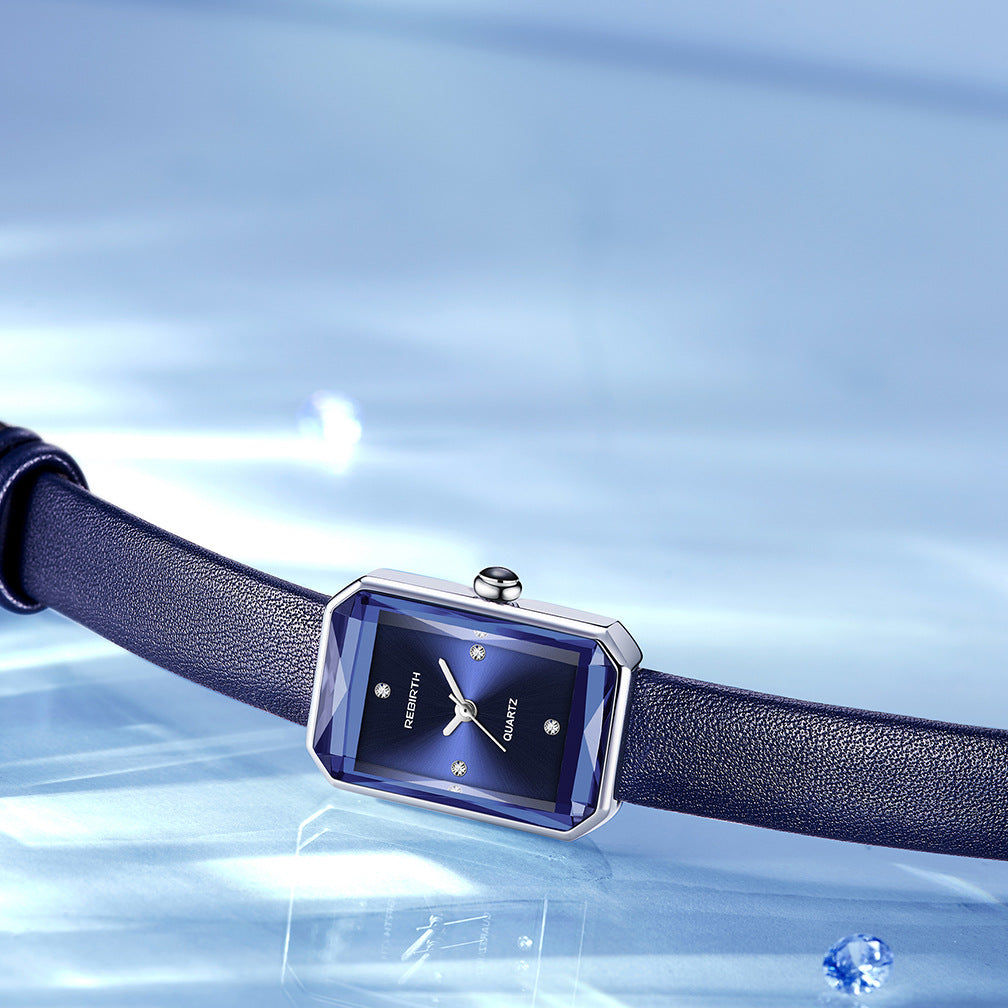 Swarovski Uptown Crystal Blue Dial Blue Leather Strap Watch for Women - 5547713 Buy Now By Swarovski