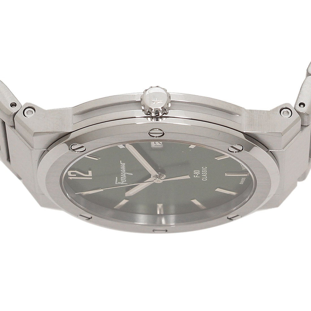 Salvatore Ferragamo F-80 Classic Green Dial Silver Steel Strap Watch for Men - SFDT02123 Buy Now By Salvatore Ferragamo