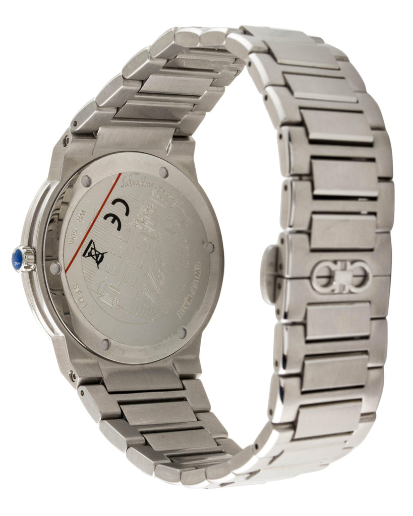 Salvatore Ferragamo F-80 Classic Blue Dial Silver Steel Strap Watch for Men - SFDT01320 Buy Now By Salvatore Ferragamo