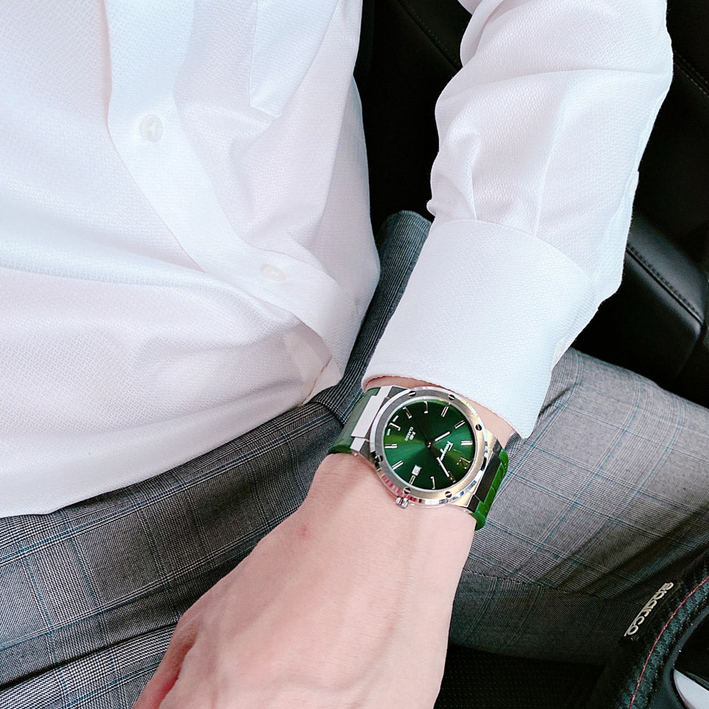 Salvatore Ferragamo F-80 Classic Green Dial Green Leather Strap Watch for Men - SFDT00119 Buy Now By Salvatore Ferragamo