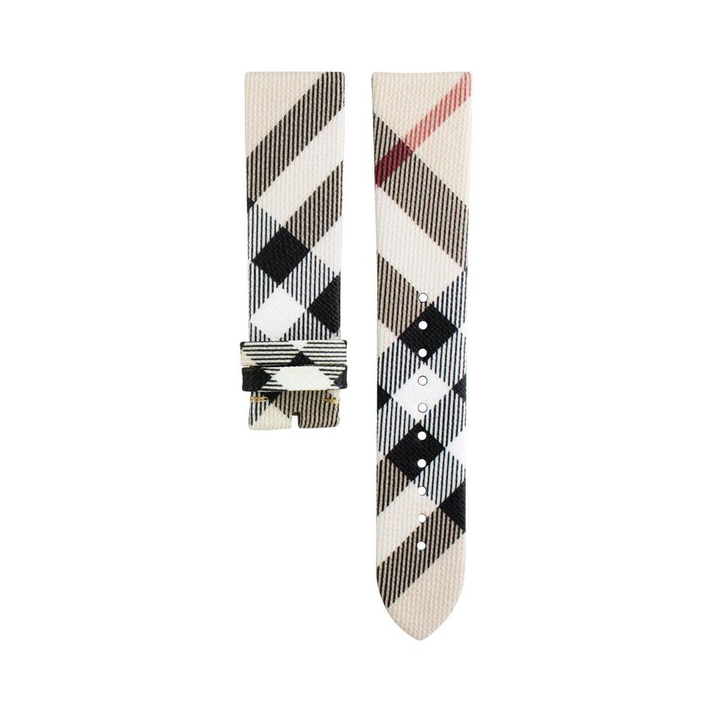 Burberry The City Nova White Dial Checked Brown Leather Strap Watch for Men - BU9357 Buy Now By Burberry