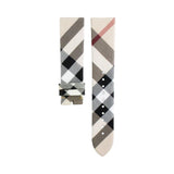 Burberry The City Nova White Dial Checked Brown Leather Strap Watch for Men - BU9357 Buy Now By Burberry