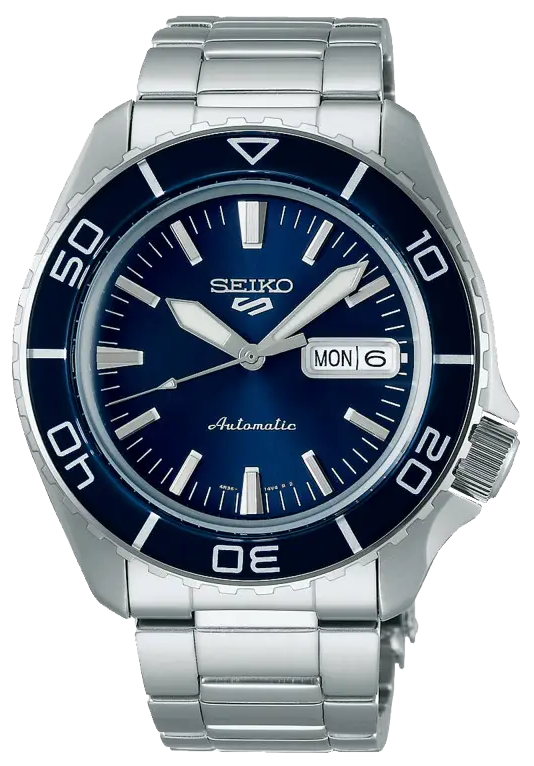 Seiko 5 Sports Automatic Blue Dial Silver Steel Strap Watch for Men - SRPK97K1 Buy Now By Seiko